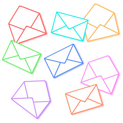 カラフルな封筒