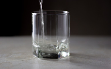 glass of white sparkling wine