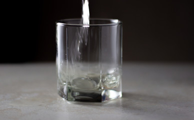 glass of white sparkling wine
