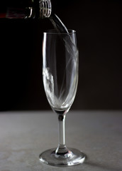 glass of white sparkling wine