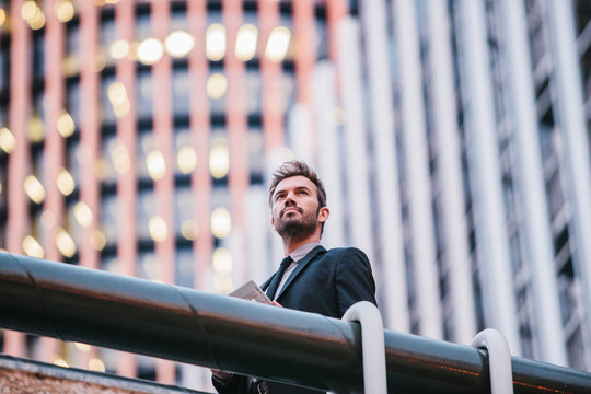 Businessman in a Financial District