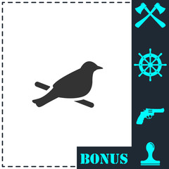 Bird icon flat