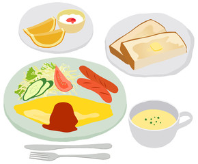 洋風の朝食