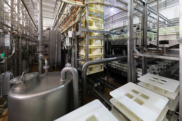 Modern industry equipment at factory manufacture background