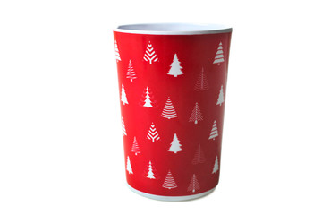 winter red disposable cup