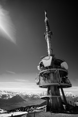 Telecommunication tower on the top of mount Rigi, Switzerland.