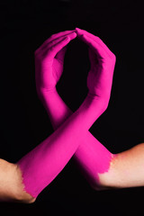 pink ribbon for the breast cancer awareness