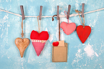 romantische herzen zum Valentinstag