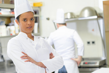 Obraz premium portrait of female pastry chef