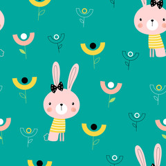 seamless bunny pattern