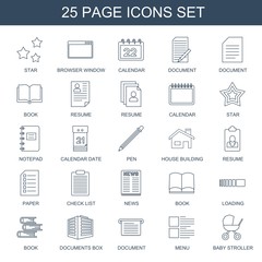 25 page icons