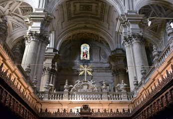 Jaen cathedral interior. Jaen, Andalusia, Spain