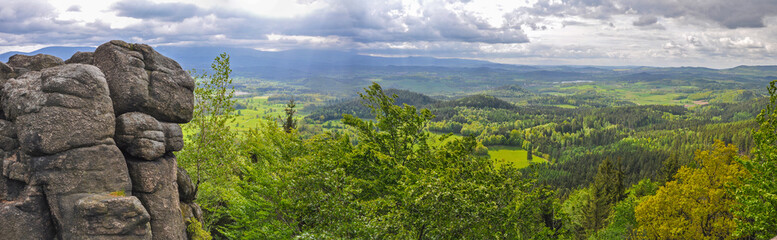 Fototapeta na wymiar Mountains Rudawy Janowickie, Sudety Mountains, around Jelenia Góra, Poland, Lower Silesia, Karkonosze