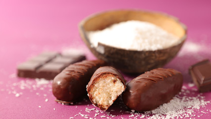 chocolate bar with coconut