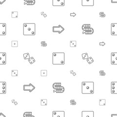 dice icons pattern seamless white background