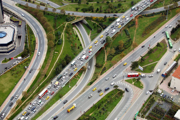 Highway road from air