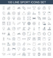 Naklejka na ściany i meble 100 sport icons