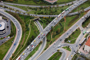 Highway road from air