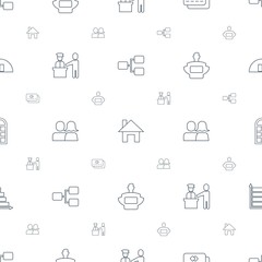 business icons pattern seamless white background