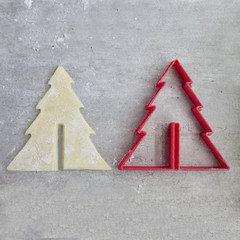 lovely Christmas cookie cutting form on the light table