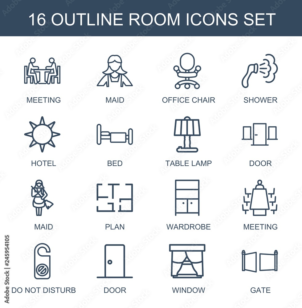 Sticker 16 room icons