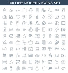 Fototapeta na wymiar 100 modern icons