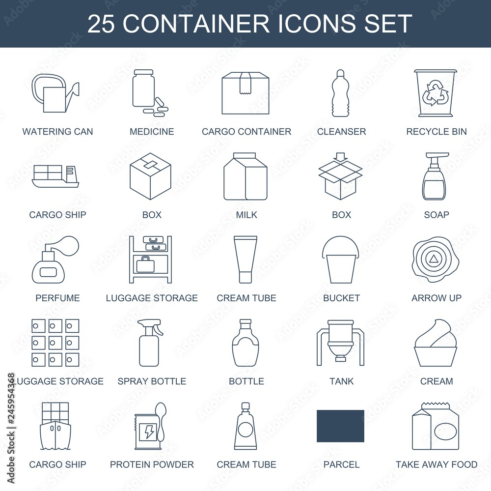 Sticker container icons