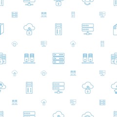 server icons pattern seamless white background