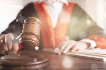 Gavel judge with lawyer working