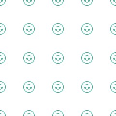 angry emoji icon pattern seamless white background