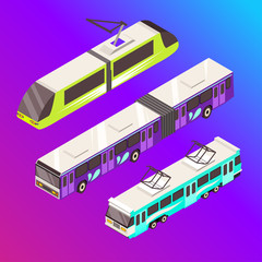 Vector trasportation illustration. Icons of transport. Travel design, isolated image of vehicle. Traffic and speed concept.