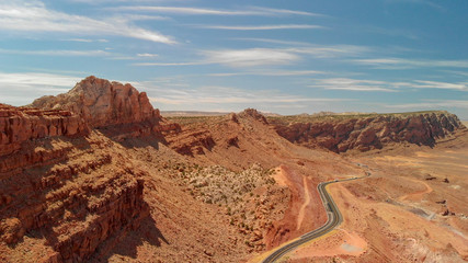 Aerial view of american canyon in summer season