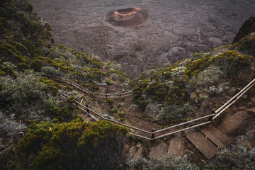 Treppe zum Vulkan