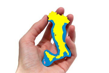 Italia nella mano. Pezzo del puzzle dell'Europa © fotorealis