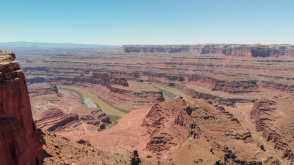 Fototapeta na wymiar Beautiful american canyon, aerial view on a summer sunny day
