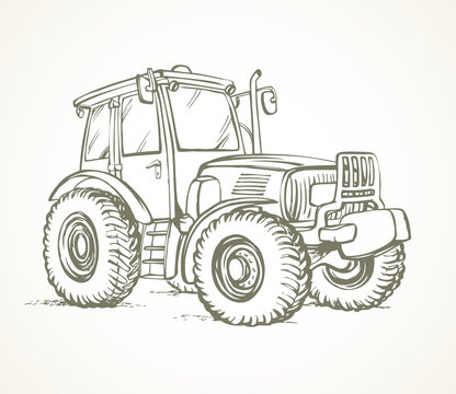 recommend clip art: Tractor. Vector drawing