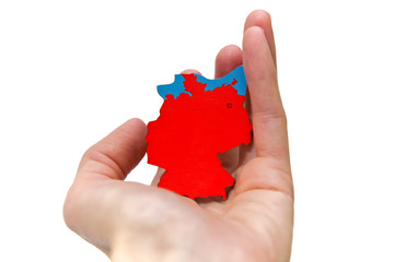 Germania nella mano. Pezzo del puzzle d'Europa © fotorealis