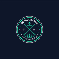 Outdoor camp logo
