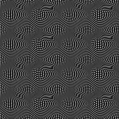 Abstract seamless pattern. Texture. Wavy stripes, lines. 3d .Vector illustration.