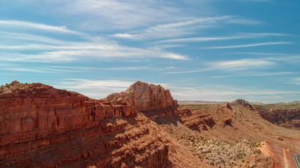 Aerial view of american canyon in summer season