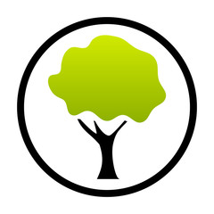 Baum Icon in einem Kreis