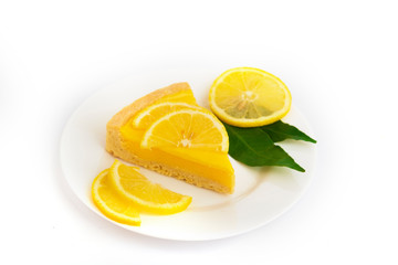 Fresh delicious lemon cheesecake