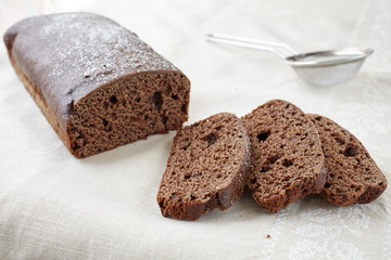Bird cherry flour cake