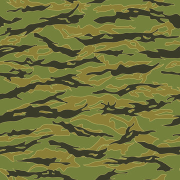 Vietnam Tiger Stripe Camouflage Seamless Patterns