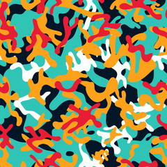 Creative Woodland Camouflage seamless patterns