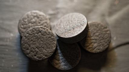 activated carbon, absorbent, granules, powder, poisoning, copy space