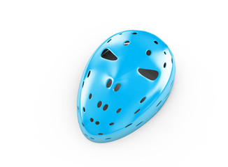 blue mask on white background, 3d illustration