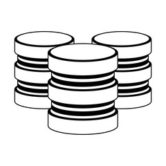 servers database technology in black and white