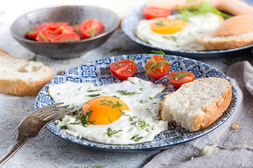 Breakfast with fried egg