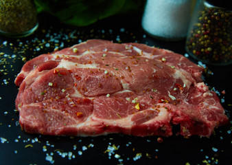 Raw pork meat fresh. Fresh steaks 